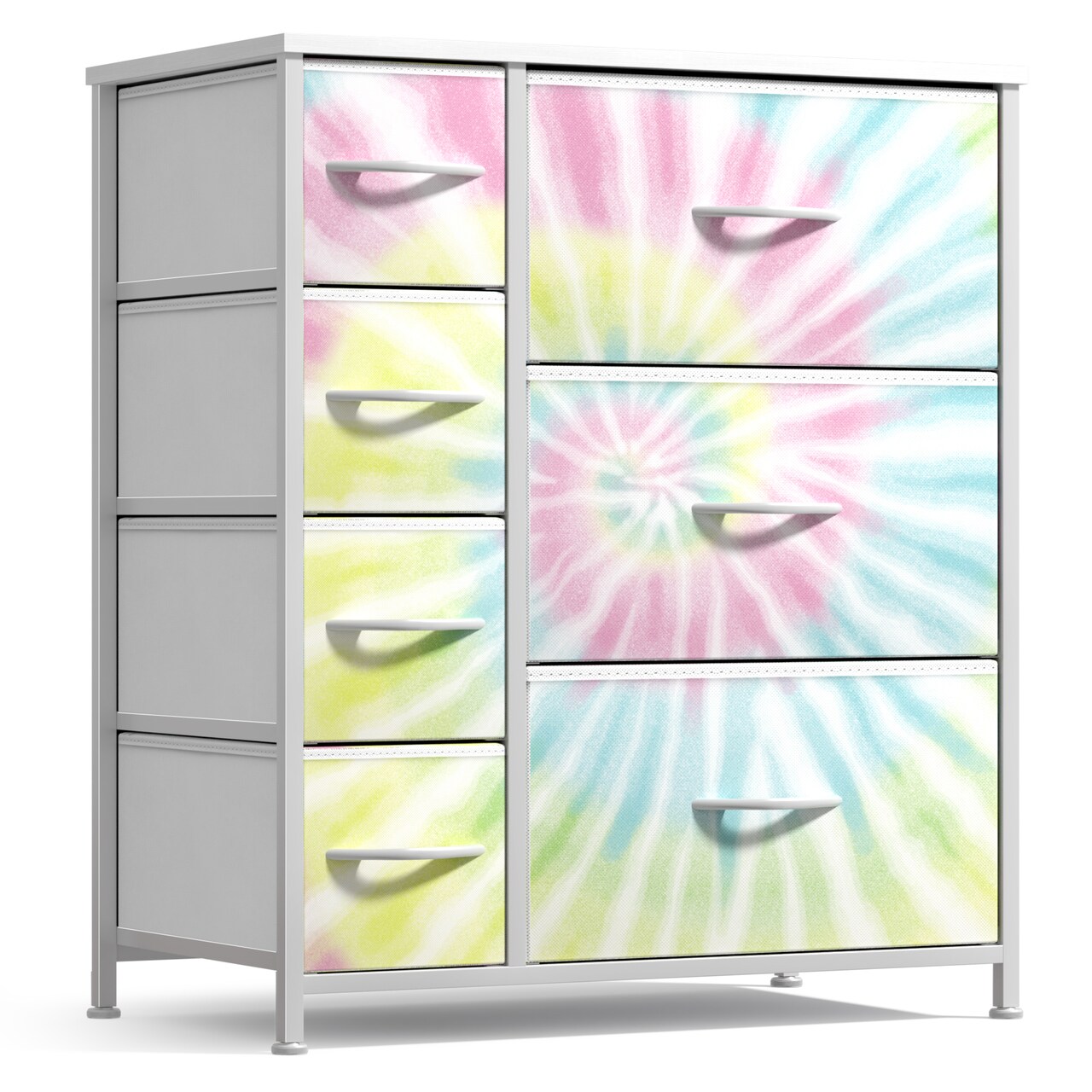 Sorbus Dresser with Drawers - Furniture Storage Tower Unit for Bedroom, Hallway, Closet, Office Organization - Steel Frame, Wood Top, Easy Pull Fabric Bins